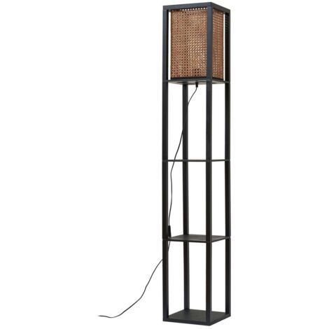 Lampadaire Bois 'Birta' en bois pour salon & salle à manger