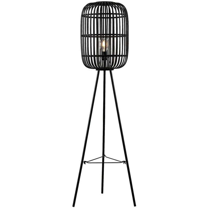 Lindby - Lampadaire Bois 'Canyana' en bois pour salon & salle à manger