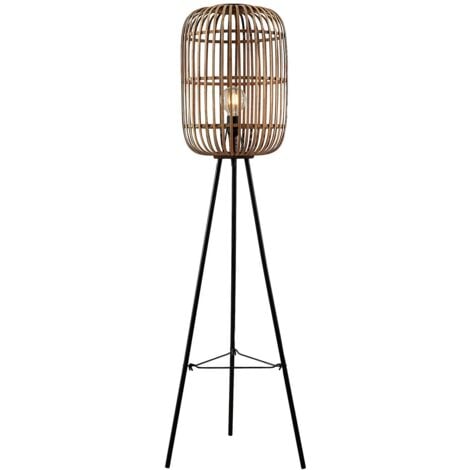 Lampadaire Bois 'Canyana' en bois pour salon & salle à manger