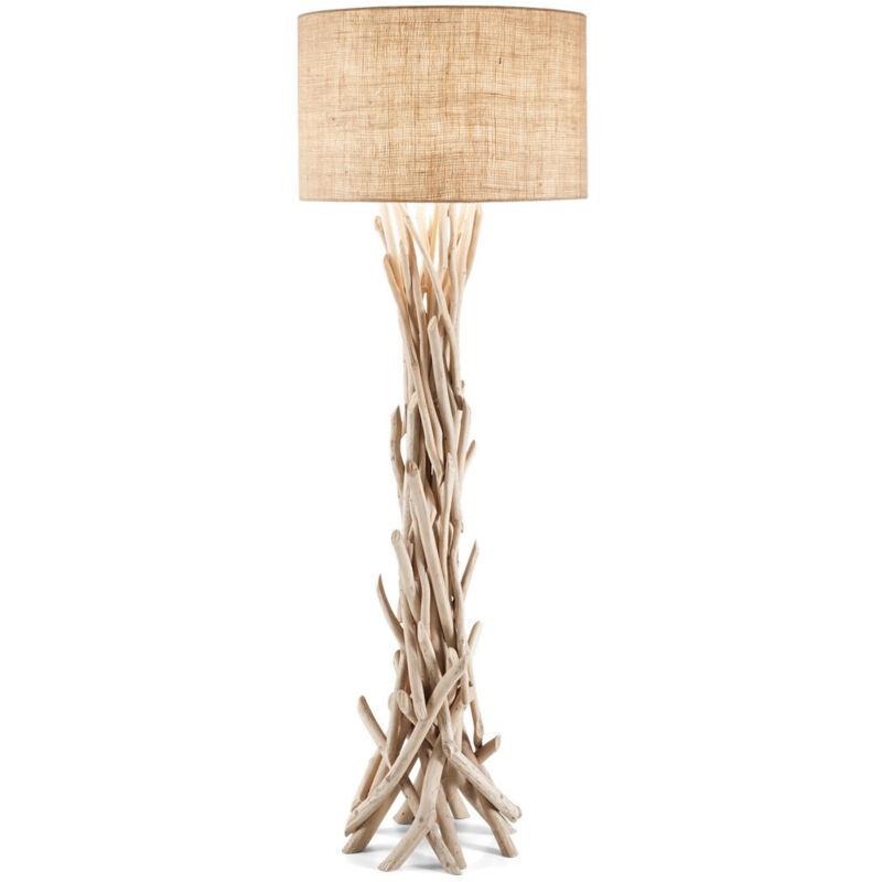 Ideal Lux - Driftwood - Lampadaire à 1 lumière marron, beige avec abat-jour, E27 Ideal Lux - Driftwood - Lampadaire à 1 lumière marron, beige avec abat-jour, E27