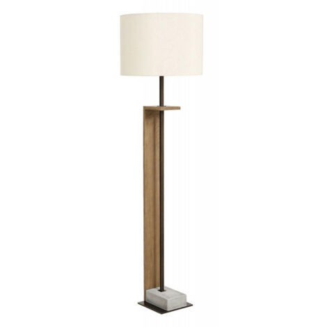 Lampadaire bois et béton - Bois - Marron - Interior's
