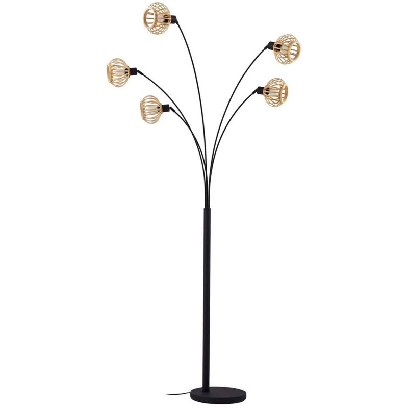 Lampadaire Bois 'Lielle' pour salon & salle à manger