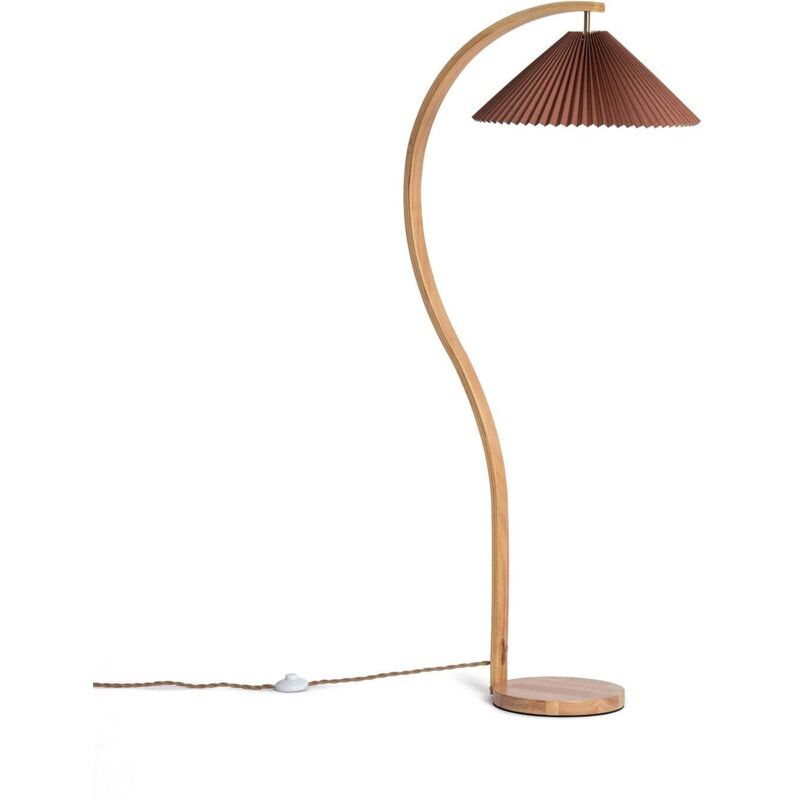 Ledkia - Lampadaire Bois Luanda Marron foncé Ledkia - Lampadaire Bois Luanda Marron foncé