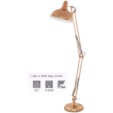 Lampadaire Borgillio - Cuivre