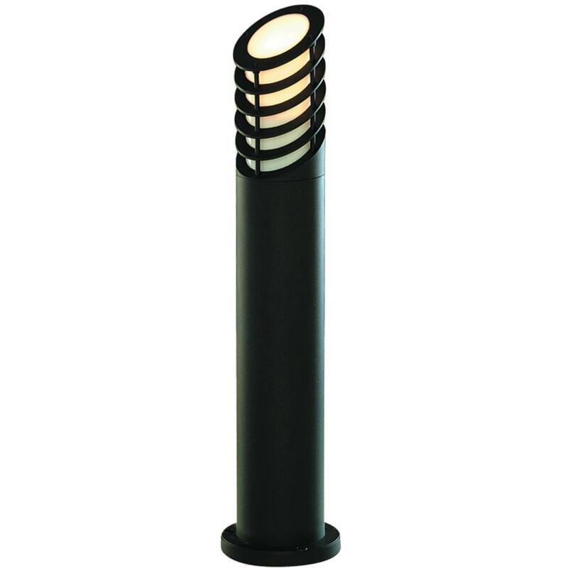 Searchlight Outdoor Posts - Borne d'extérieur à 1 ampoule noire avec diffuseur blanc IP44, E27