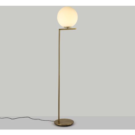 Lampadaire boule en verre "Anni 300" - E27 - Ø 30cm