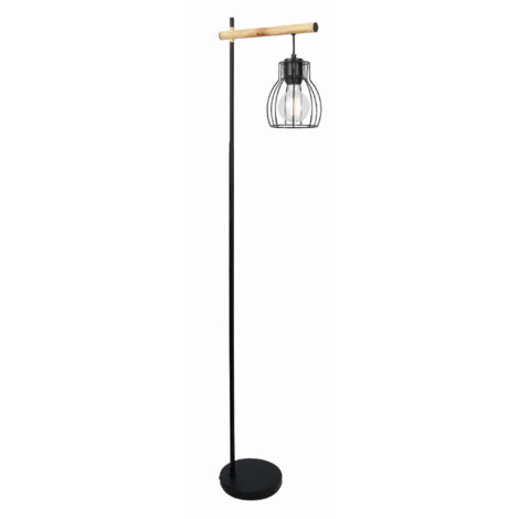 Lampadaire Candellux Bernita noir bois 1xE14 144cm