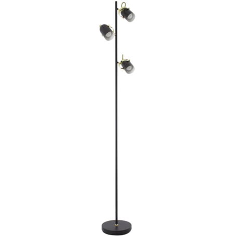 Lampadaire Cano 3 Spots  Noir