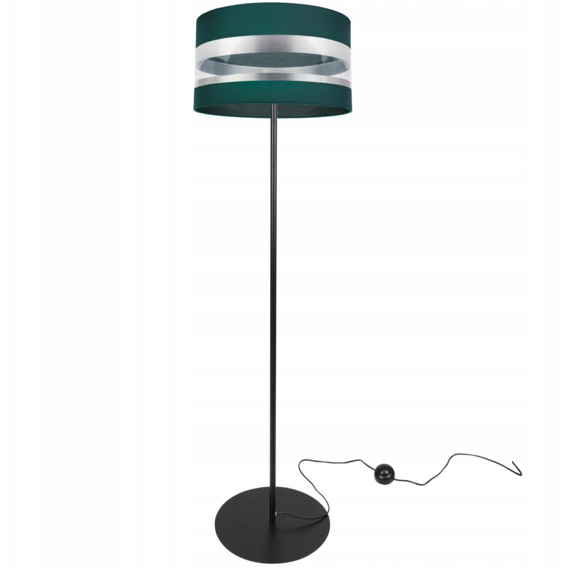 Lampadaire Chrome Colors Abat-Jour Vert Bouteille