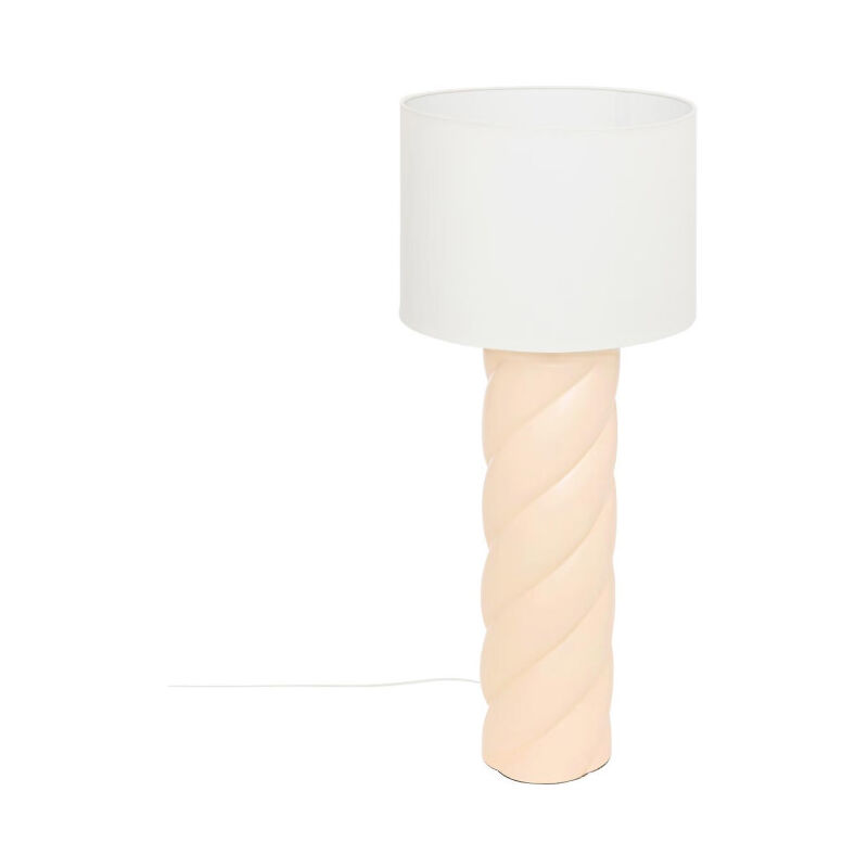Lampadaire Cylindre en Céramique 'Noly' 102cm Beige