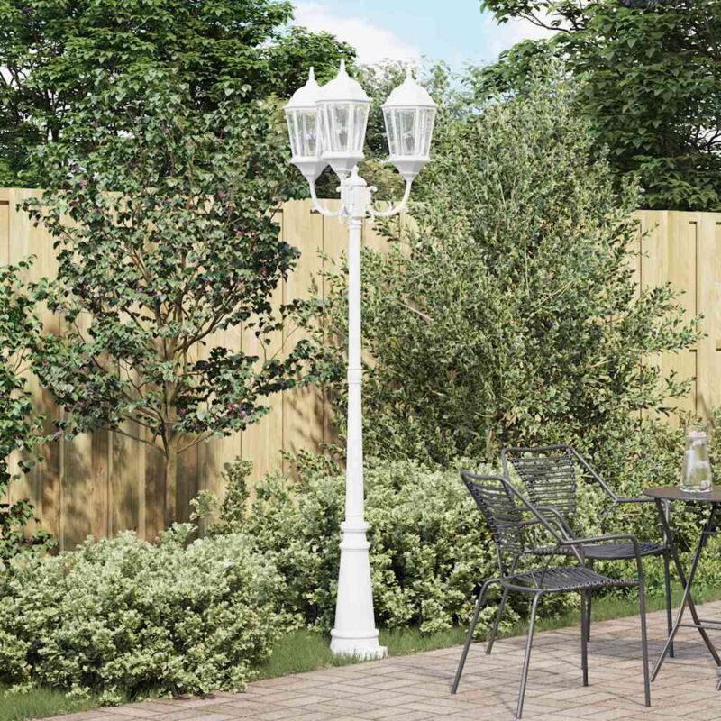 Lumière de jardin Blanc 235 cm Aluminium Vidaxl
