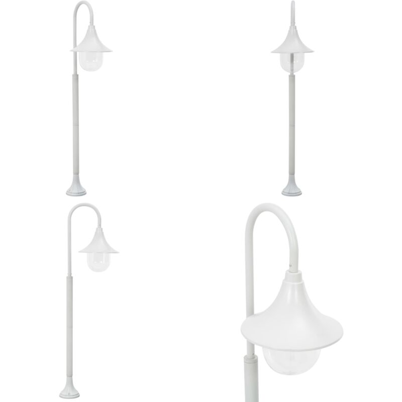 Lampadaire de jardin E27 120 cm Aluminium Blanc - lampe de jardin à piquet - lampes de jardin à piquet - Home & Living - Blanc