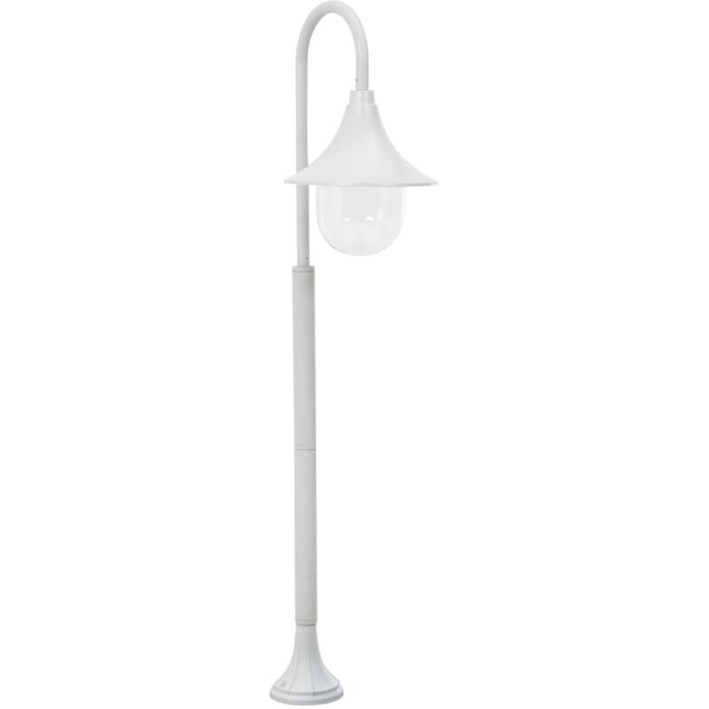 Lampadaire de jardin E27 120 cm Aluminium Blanc Vidaxl