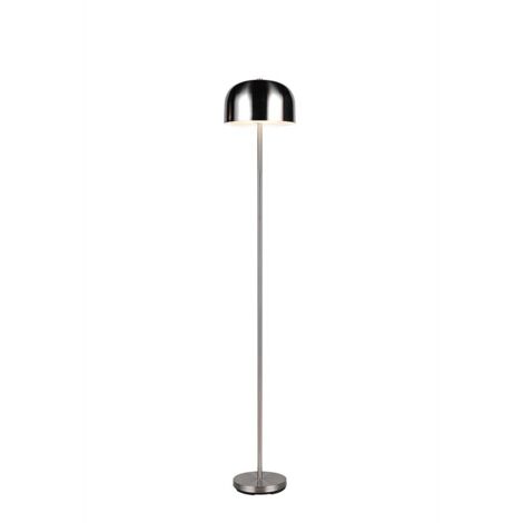 Lampadaire de salon LED tactile variateur batterie USB argent H 147cm