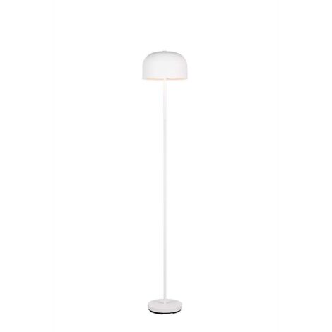 Lampadaire de salon LED tactile variateur batterie USB blanc H 147cm