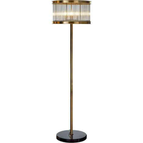 Lampadaire de sol Nadine en bronze - Bronze raffiné avec accents transparents