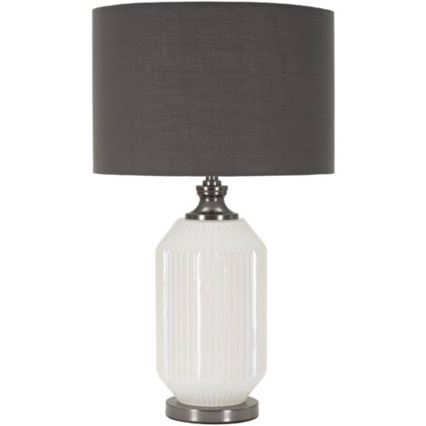 Lampadaire de Table Vidardo, Abat-jour, Douille e46, Blanc