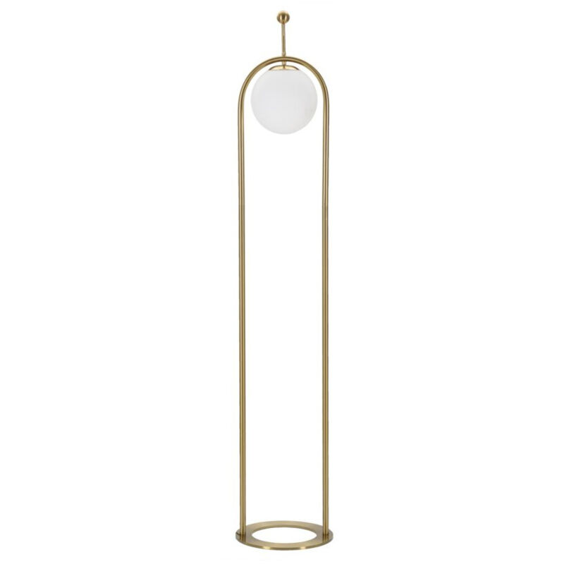 Lampadaire Design Arc "Luci" 168cm Blanc & Or Lampadaire Design Arc "Luci" 168cm Blanc & Or