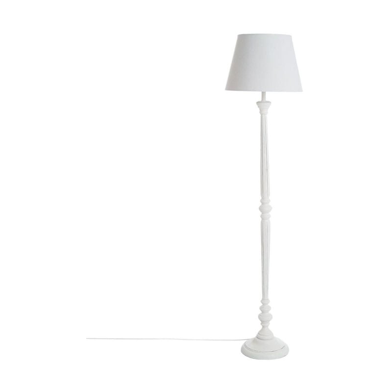 Lampadaire Design en Bois 'Léo' 153cm Blanc
