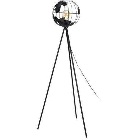 Lampadaire Design en Métal "Globe" 158cm Noir