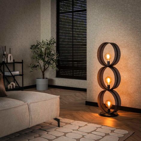 Lampadaire design en métal perforé 3 lampes GRETA