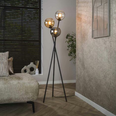 Lampadaire design en verre – torche 3 couleurs NIAGARA