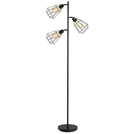 Lampadaire design industriel DIAMONDS noir