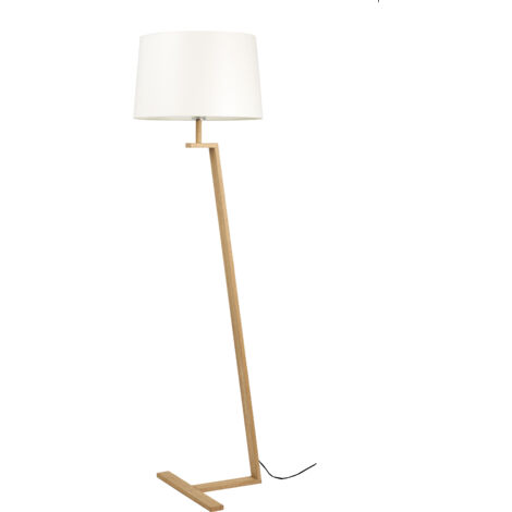 Lampadaire design, Lampadaire bois MEMPHIS LS Aluminor Blanc en Wood, Aluminor