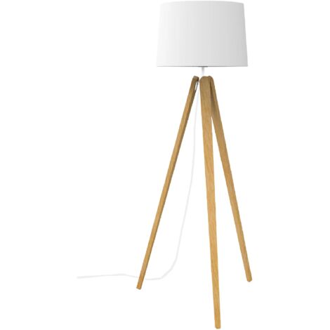 Lampadaire design, Lampadaire design Essence en bois naturel Blanc en Wood, Aluminor