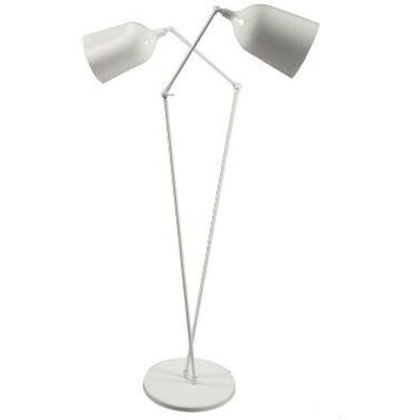 Lampadaire design, Lampadaire Twin ls design Blanc en Metal, Aluminor
