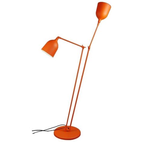 Lampadaire design, Lampadaire Twin ls design Orange en Metal, Aluminor
