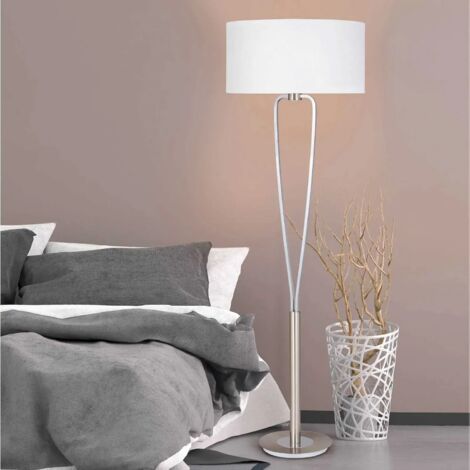 Lampadaire design, Lampe de sol Paris 2 Gris en Metal, TRIO