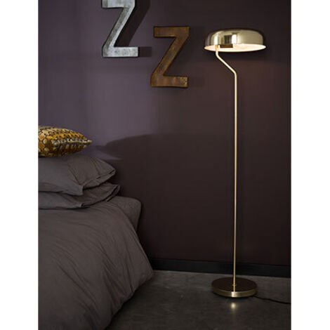 Lampadaire design métal finitions dorées - Or - ECLIPSE