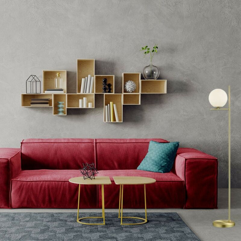Trio Lighting - Lampadaire Pure Laiton Mat 1x28W E14