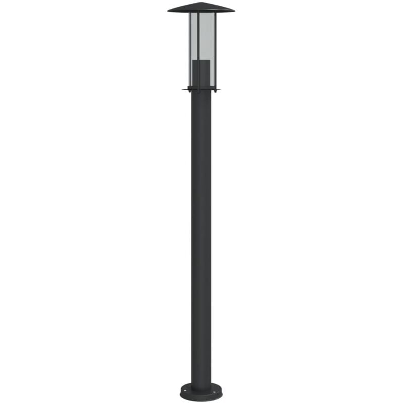 Lampadaire d'extérieur 100 cm acier inoxydable noir