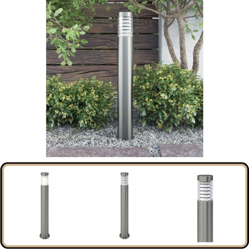 Vidaxl - Lampadaire d'extérieur Acier inoxydable - Lampadaire Exterieur - Éclairage Extérieur - Luminaire Jardin - Lampadaires Inox - Lampe Patio