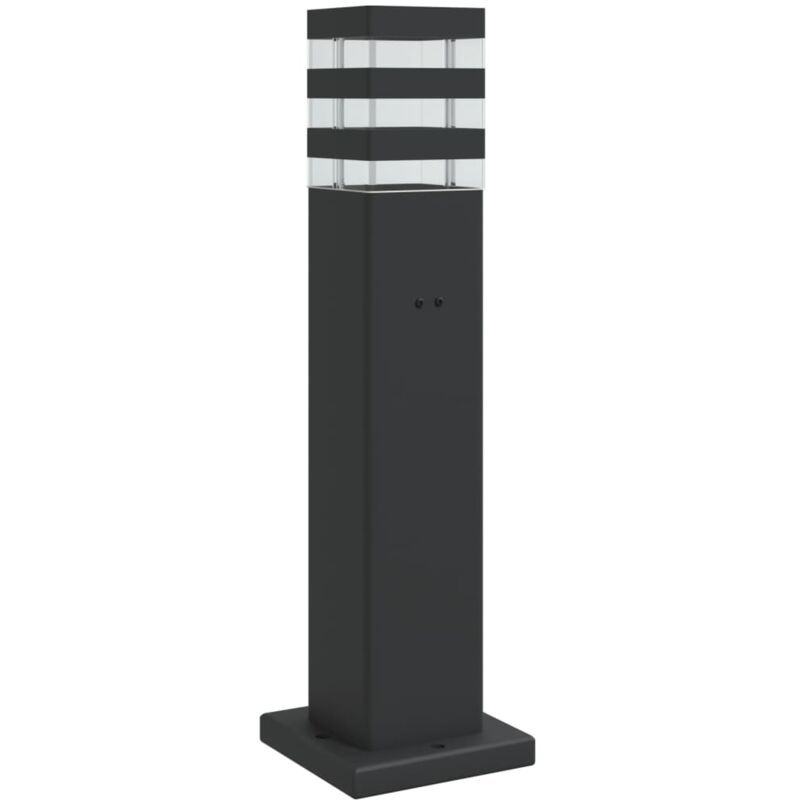 Lampadaire d'extérieur avec sortie noir 50 cm aluminium Vidaxl