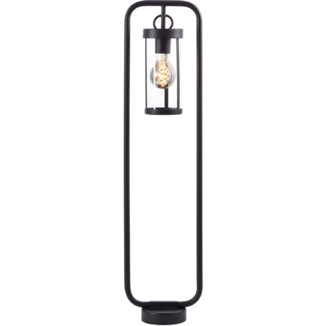 Lampadaire d'extérieur Brilliant Sidney, 85 cm, lanterne, E27, métal/verre, noir