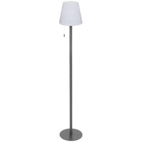 Lampadaire d'extérieur LED rechargeable USB base acier Gris Foncé D 18 x L 105.5 cm - Atmosphera