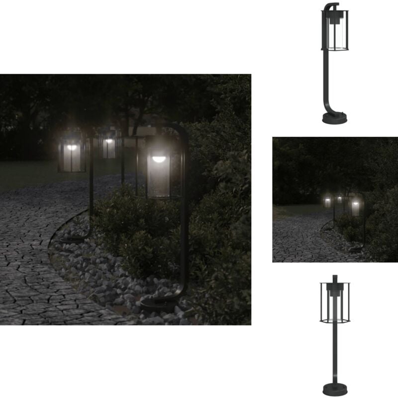 Lampadaire d'extérieur noir 60 cm acier inoxydable - Lampadaire Exterieur - Éclairage Extérieur - Luminaire Extérieur - Lampe Extérieur - Jardin