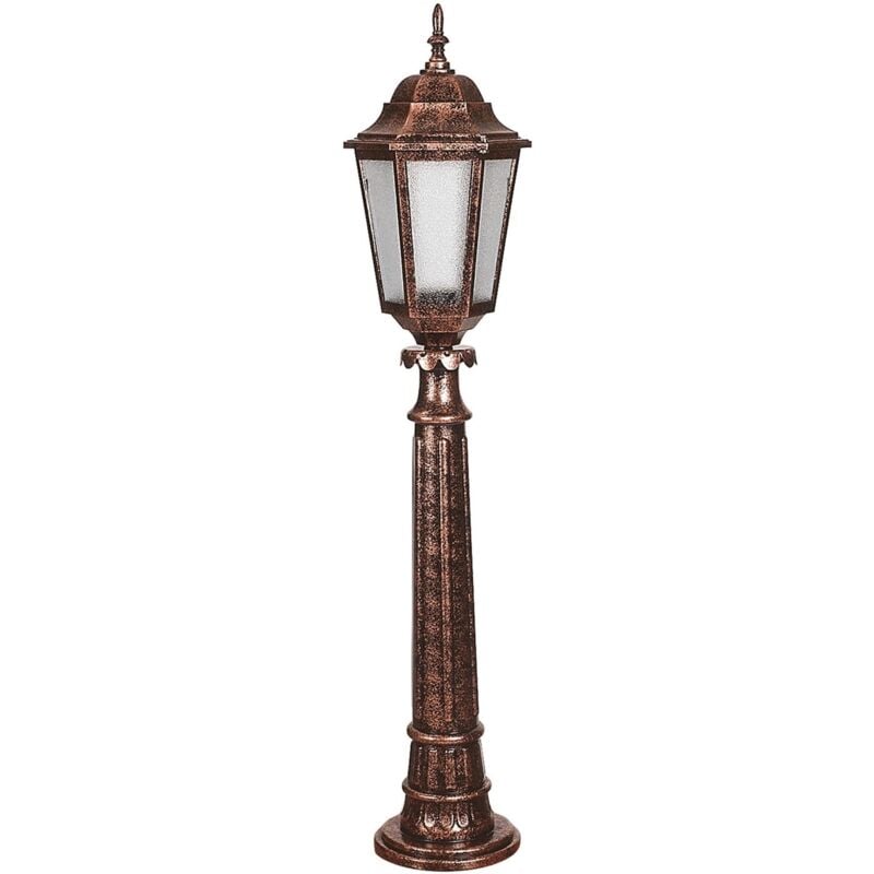 Lampadaire d'extérieur - Marron, 23x23x106 cm avec structure abs - 'pitch' - Wellhome