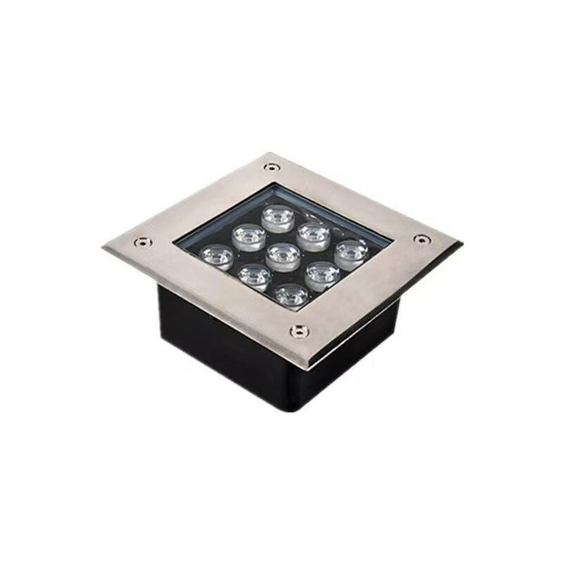 Lampadaire d'extérieur à encastrer carré led en acier inoxydable Matériau étanche IP67 Forte capacité de charge Projecteur de sol à led pour jardin,