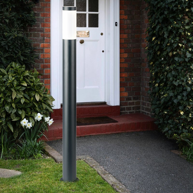 Lampadaire d'extérieur à led pour éclairage de jardin avec piquet, acier inoxydable anthracite, 11W 1055lm 3000K, DxH 7,6x110 cm