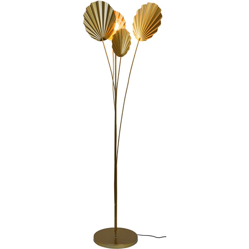 Lampadaire d'intérieur design Zephyr 158cm métal doré compatible led