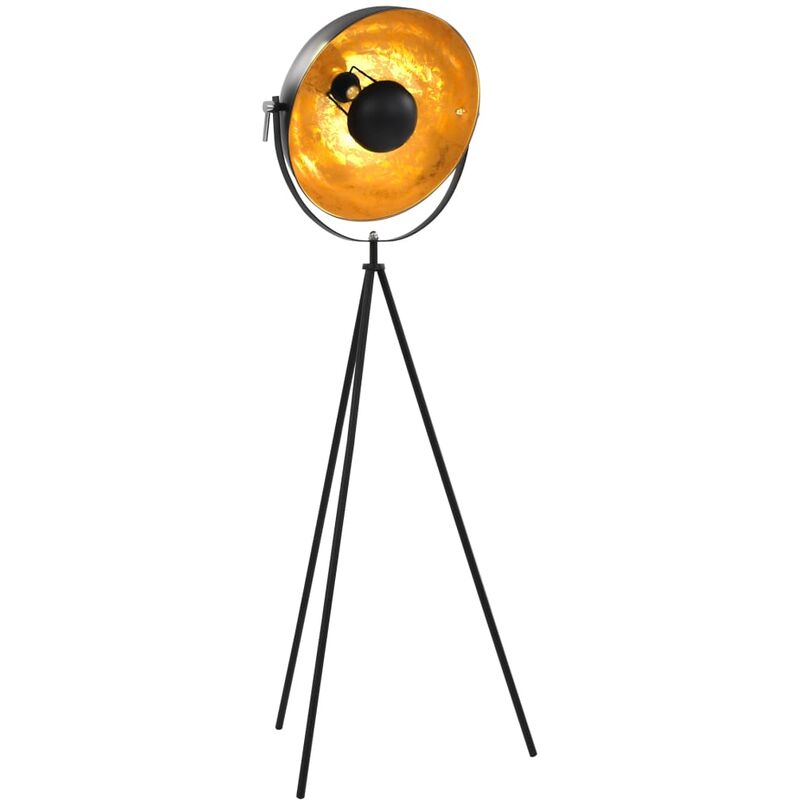 Lampadaire E27 Noir et doré 41 cm
