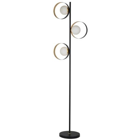 Lampadaire Elina 3x33W G9 Noir Or