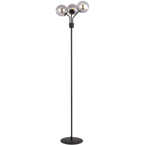 Lampadaire Emibig Nova 3xE14 noir/chrome métal-verre