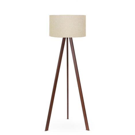 WELLHOME Lampadaire en 100% mdf, beige, collection Tanganyika, 38x38x140, prise E 27 Max 60 W