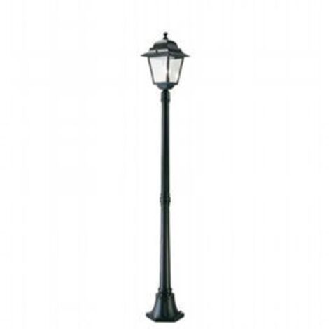 Lampadaire en aluminium moulé sous pression, diffuseurs en verre transparent, hauteur max 210mm, alimentation 230V, puissance maximale 100W noir