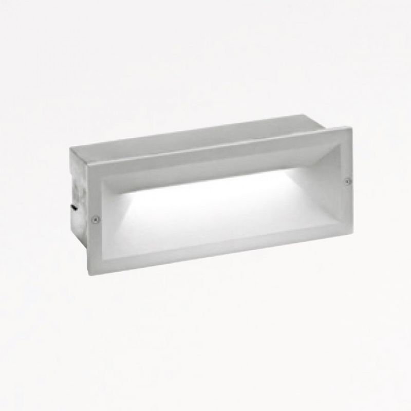 Lampe de balisage en aluminium polycarbonate ohrm ges351 applique moderne rectangulaire encastrée led ip65 - Gea Led